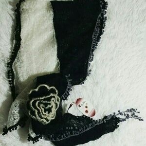 Dahlia Mixed Knits Mohair Scarf